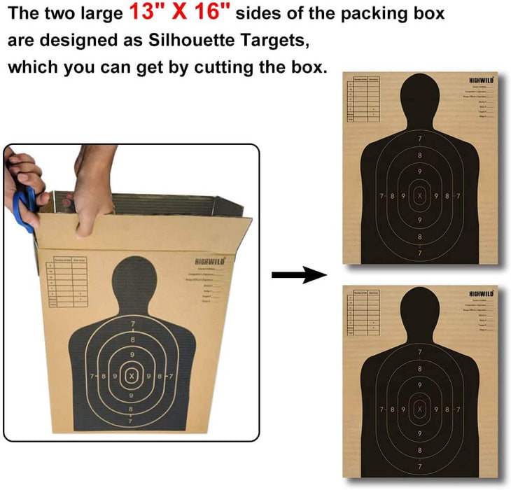 13" X 16" Cardboard Silhouette Targets (Pack of 50)