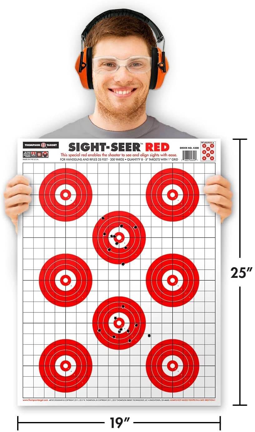 Paper Gun Range Shooting Targets 19x25 Inch