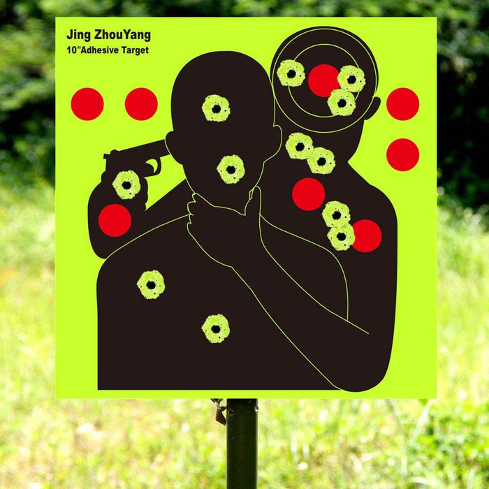 Reusable Adhesive Shooting Targets Bulk Value Pack, 10 x 10 inch