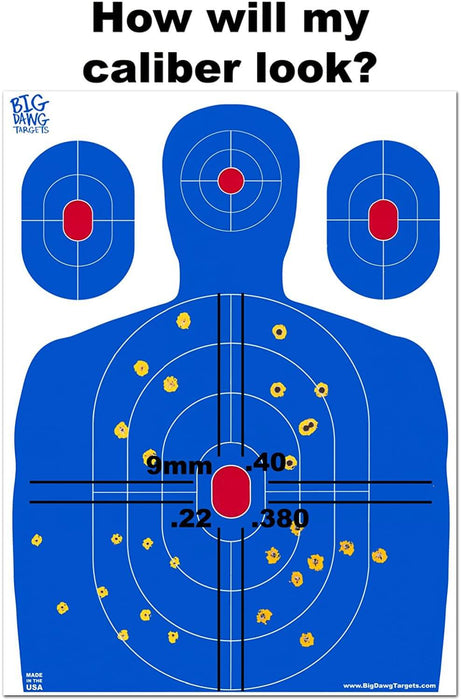 18 X 24 Inch Blue Silhouette Reactive Splatter Target (10pack)