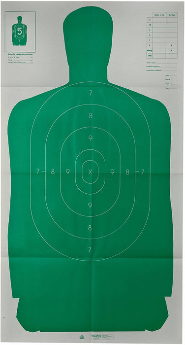 24x45-Inch Green Police B27FSA Silhouette Target (Pack of 10)