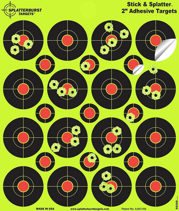 2 inch Stick & Splatter Self Adhesive Shooting Targets