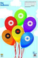 Big Balloons game target: bunch of colored balloons with a bullseye on each