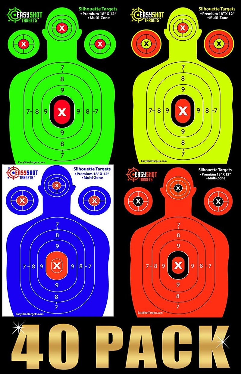 Heavy-Duty Fluorescent Silhouette Paper Sheets Targets