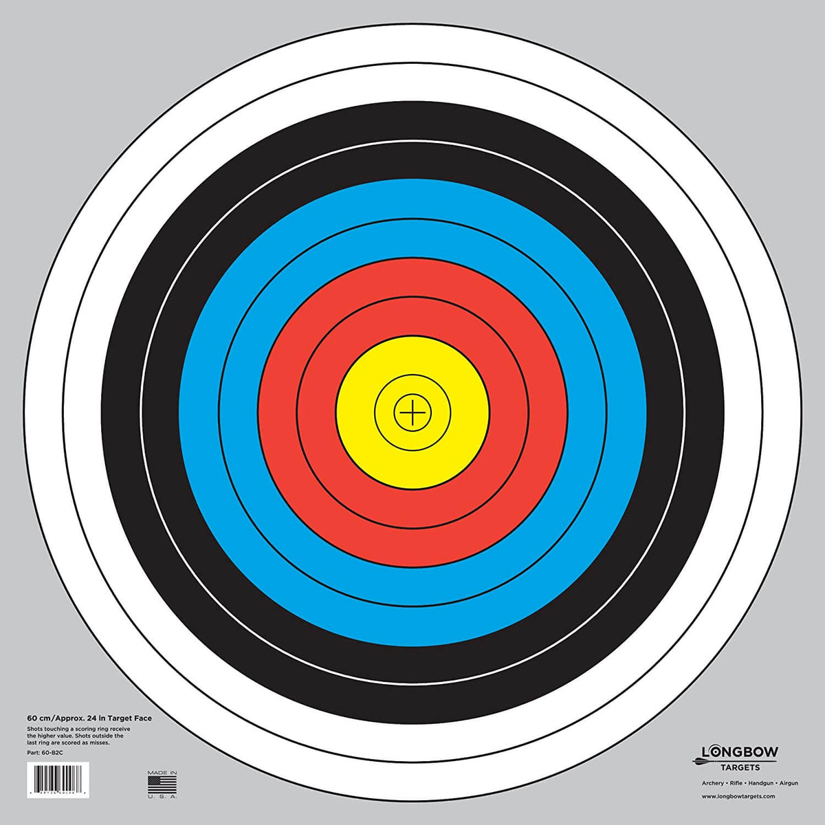 60 cm / 24 in Bullseye Archery and Gun Targets — Targets Unlimited