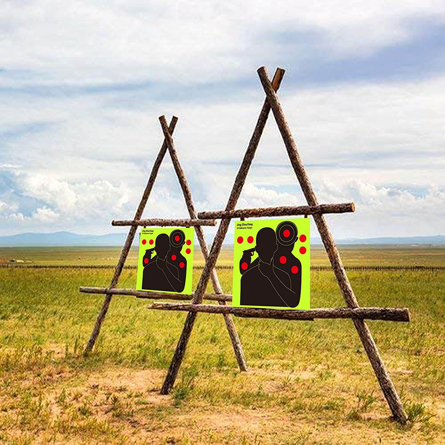 Reusable Adhesive Shooting Targets Bulk Value Pack, 10 x 10 inch