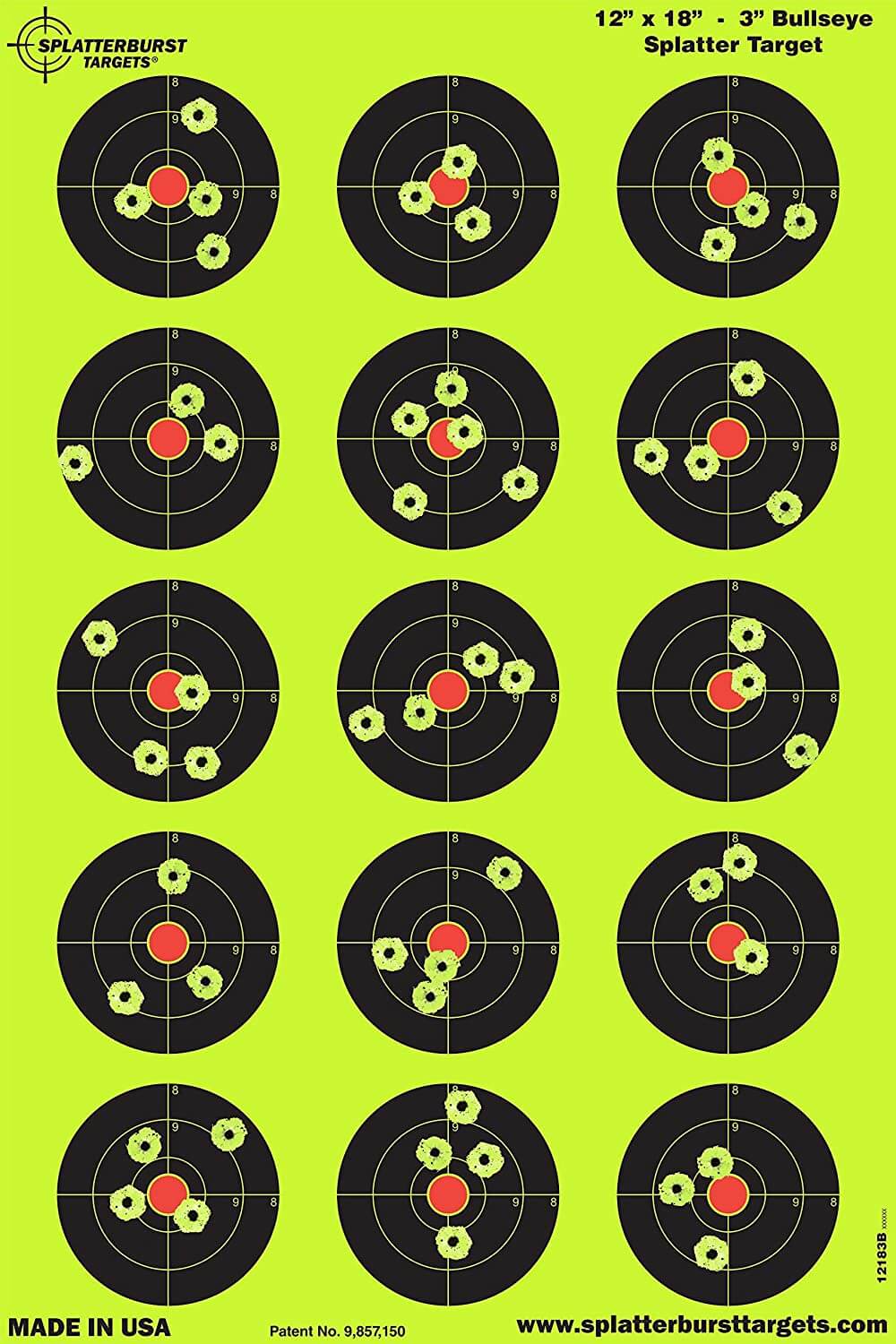 Shots Burst Bright Fluorescent Yellow Targets