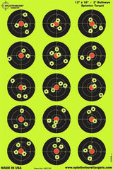 3 inch Adhesive Reactive Targets Shots Burst Bright Fluorescent Yellow Targets — image 2