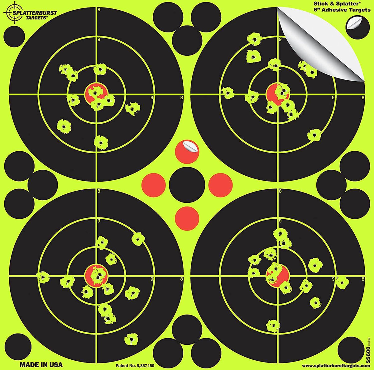 6 inch Adhesive Stick & Splatter Shooting Targets