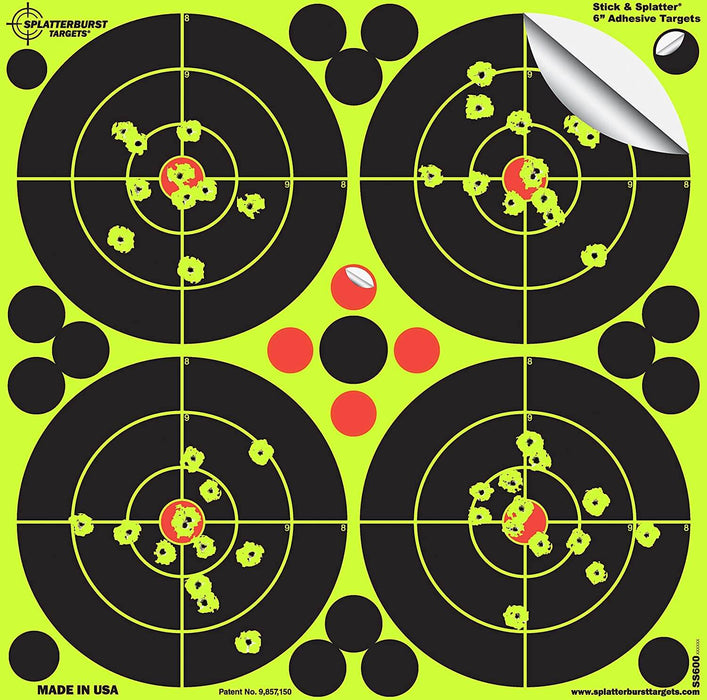 6 inch Adhesive Stick & Splatter Shooting Targets