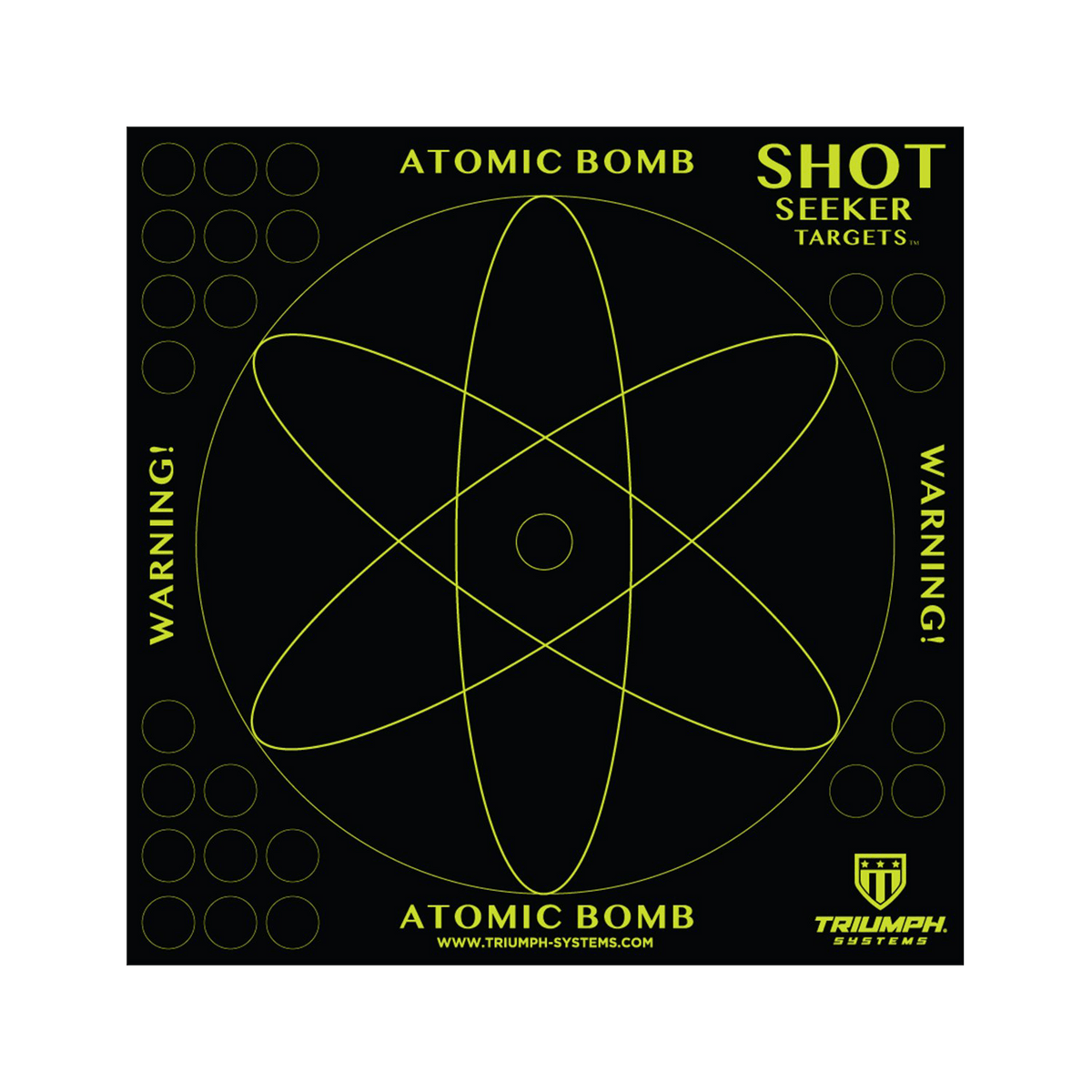 Shot Seeker Atomic Bomb Bullseye Target - 10PK