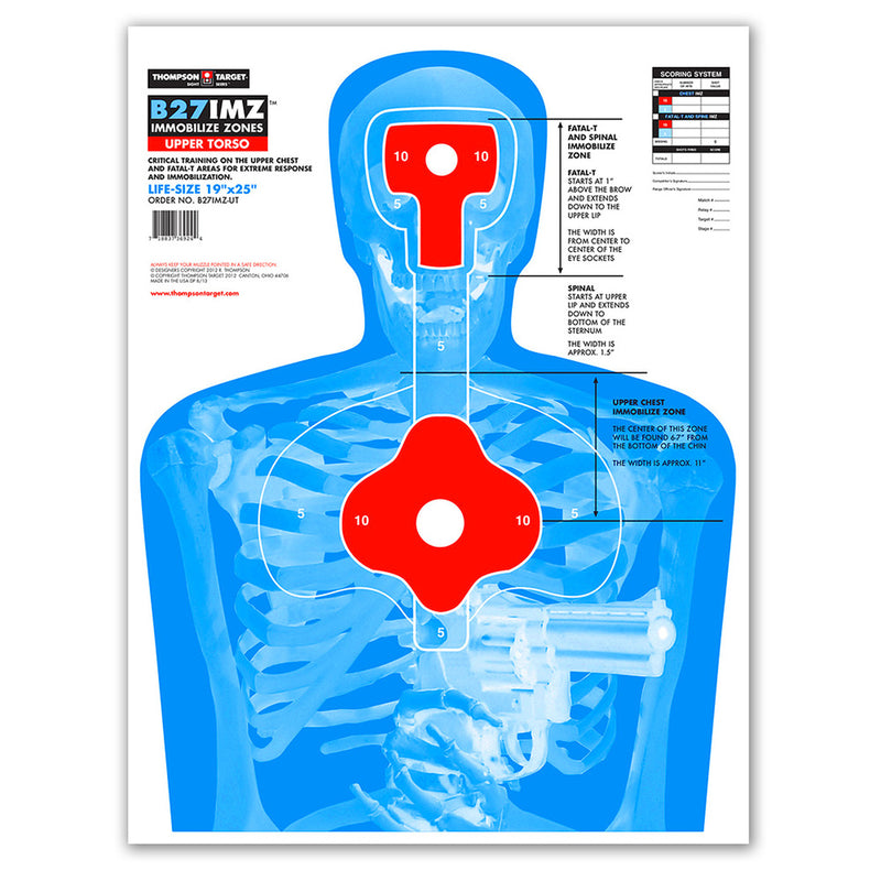 B27-IMZ Upper Torso 19"x25" Silhouette Shooting Targets