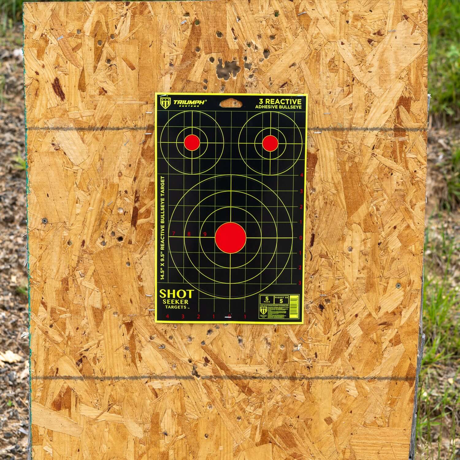 Shot Seeker with 3 Asst Size Reactive Adhesive Bullseyes - 5PK