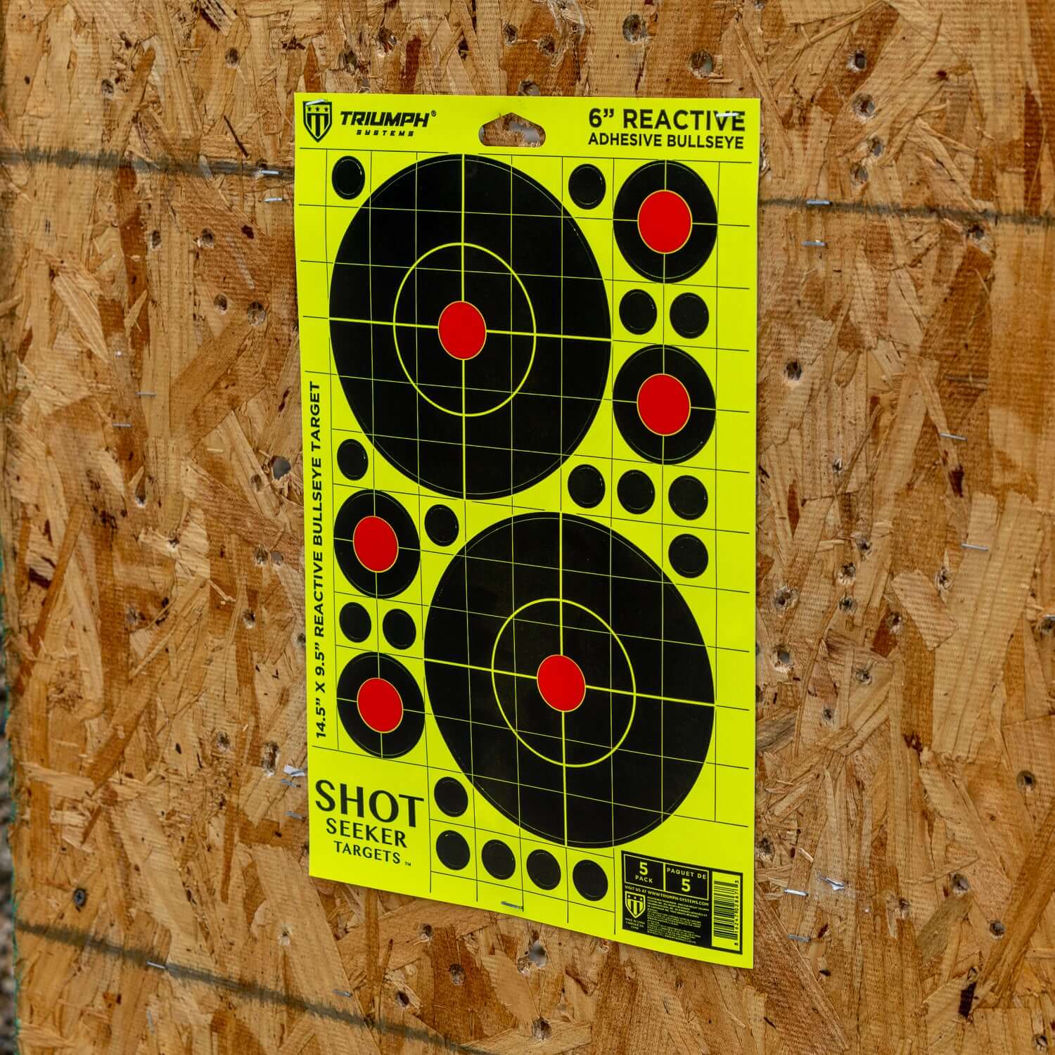 Shot Seeker with 6" Reactive Adhesive Bullseyes - 5PK