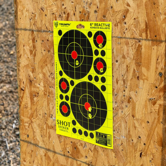 Shot Seeker with 6" Reactive Adhesive Bullseyes - 5PK