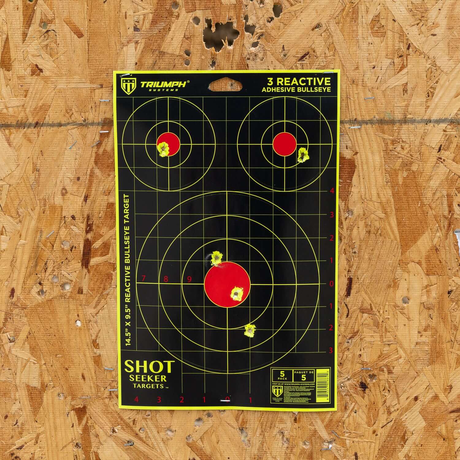 Shot Seeker with 3 Asst Size Reactive Adhesive Bullseyes - 5PK