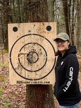 Wooden Axe Throwing Target With Bottle Opener — image 2
