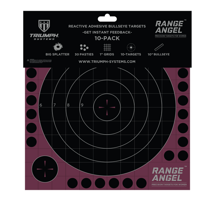 Shot Seeker Range Angel 10" Adhesive Bullseye - 10PK