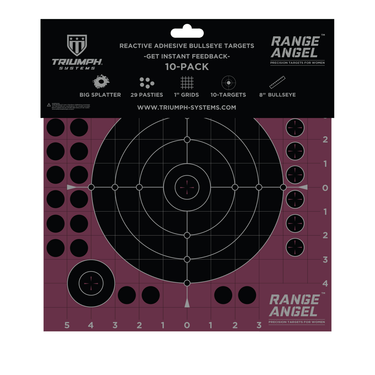 Shot Seeker Range Angel 8" Adhesive Bullseye - 10PK