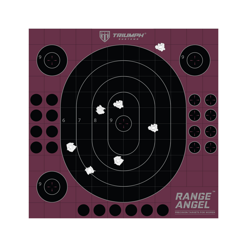 Shot Seeker Range Angel 8"x10" Adhesive Bullseye - 10PK