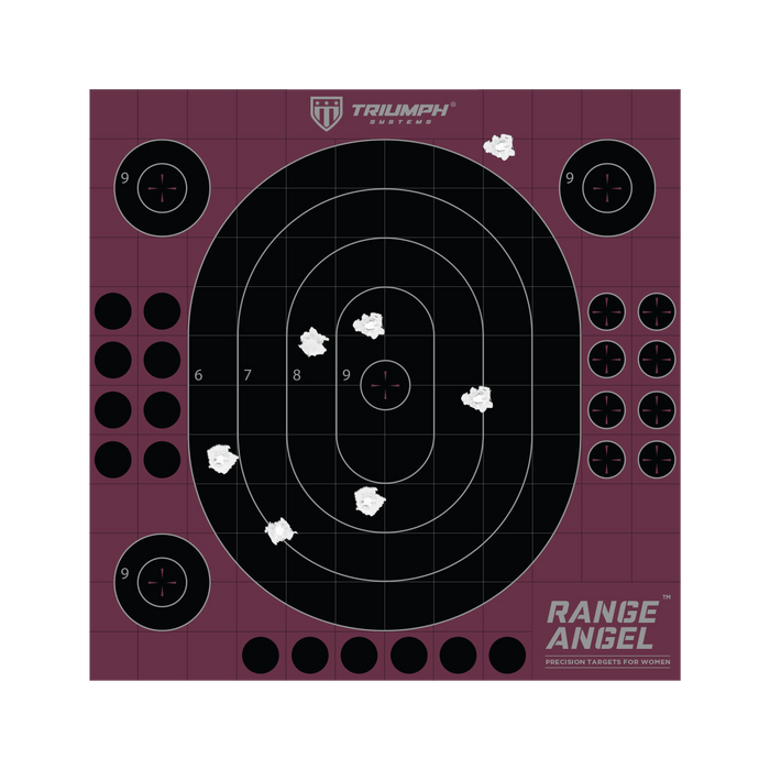 Shot Seeker Range Angel 8"x10" Adhesive Bullseye - 10PK