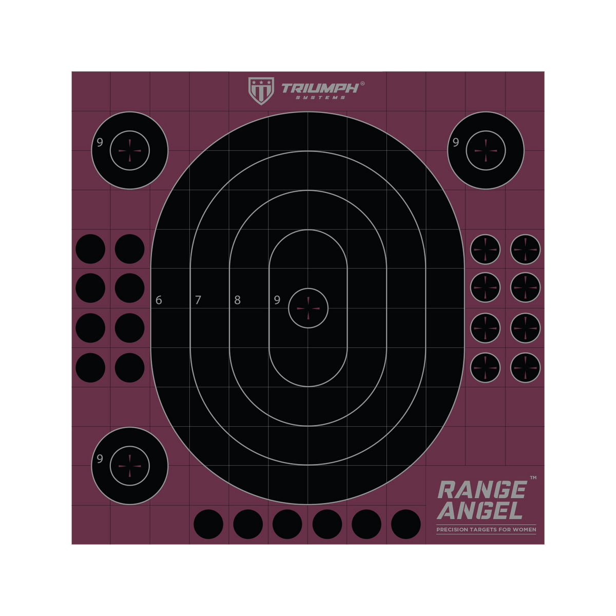 Shot Seeker Range Angel 8"x10" Adhesive Bullseye - 10PK
