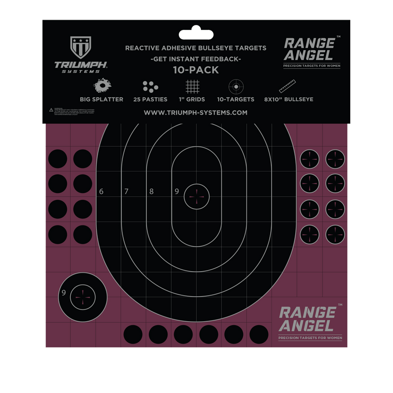 Shot Seeker Range Angel 8"x10" Adhesive Bullseye - 10PK