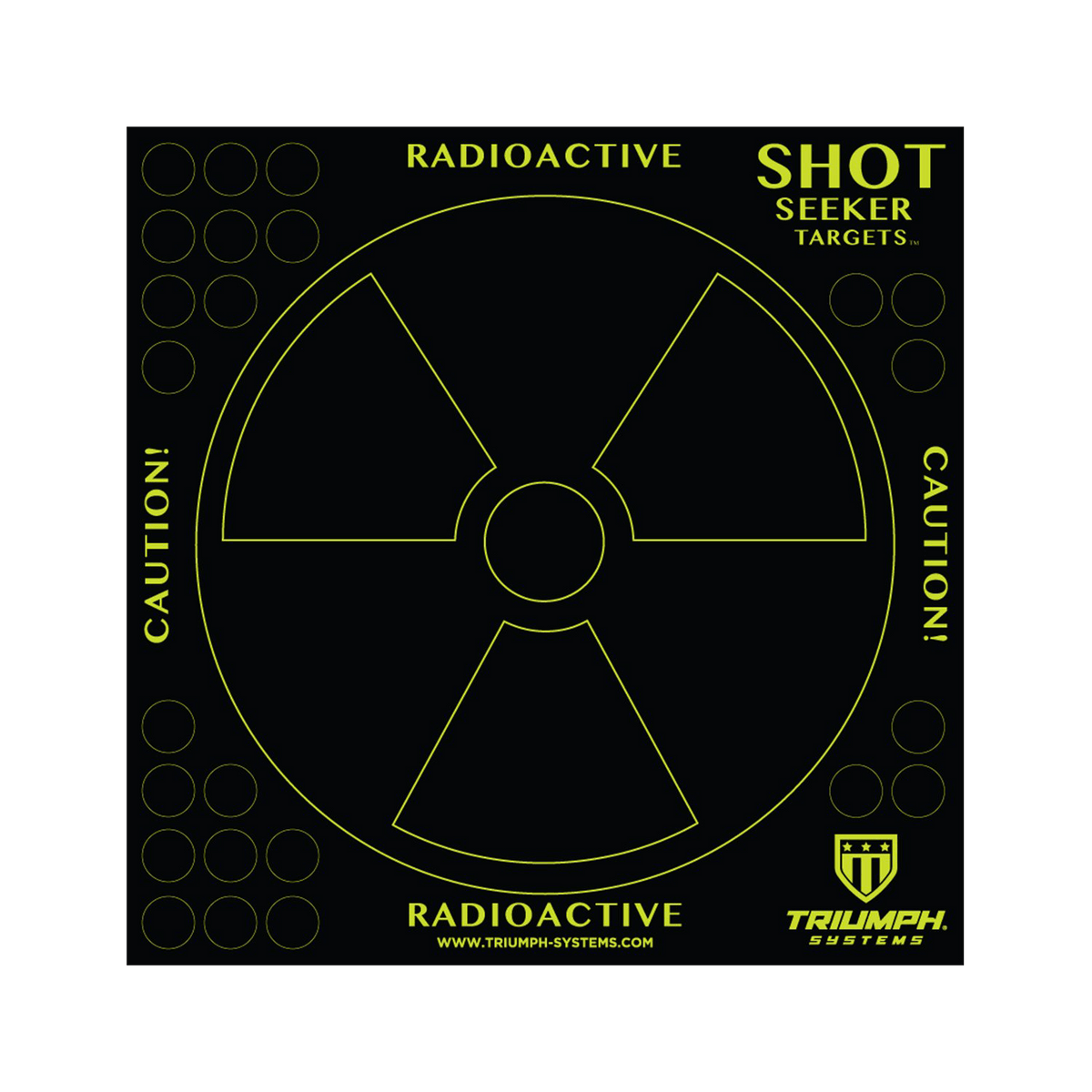 Shot Seeker Radioactive Bullseye Target - 10PK