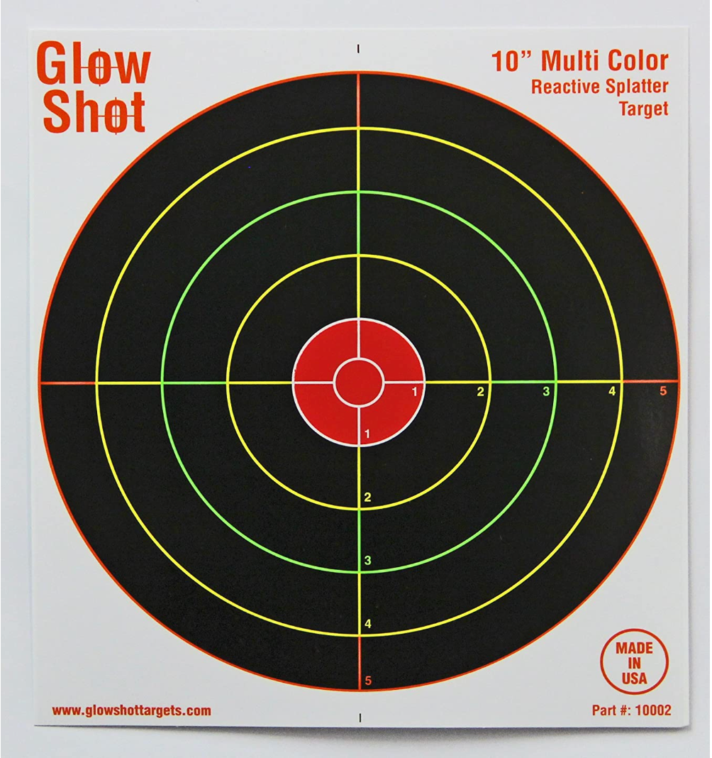 Multi-color Glow Shot 10" Reactive Splatter Target - 50 pack