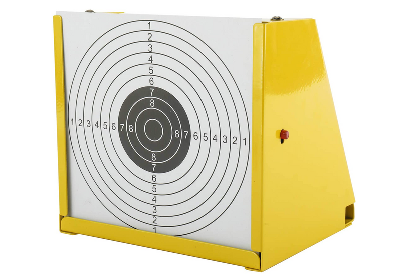 Metal Pellet Trap Target, Paper Target and Resetting Metal Silhouettes