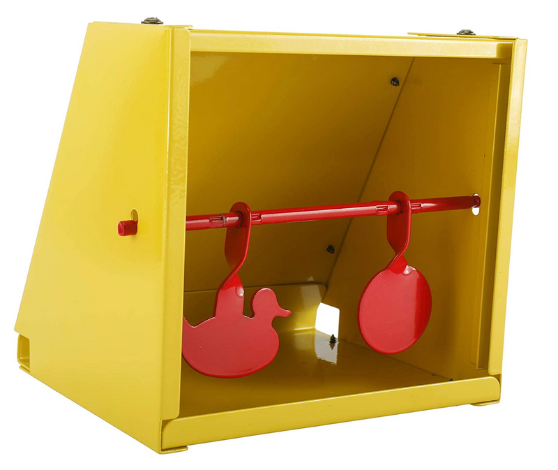 Metal Pellet Trap Target, Paper Target and Resetting Metal Silhouettes