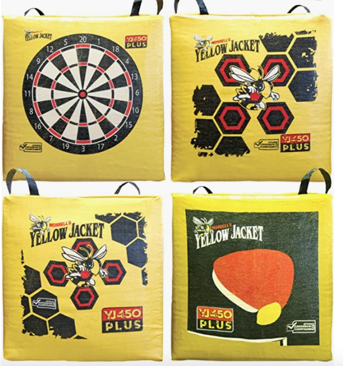 Yellow Jacket 450 FPS 4 Sided Cube Field Point Archery Bag Target with