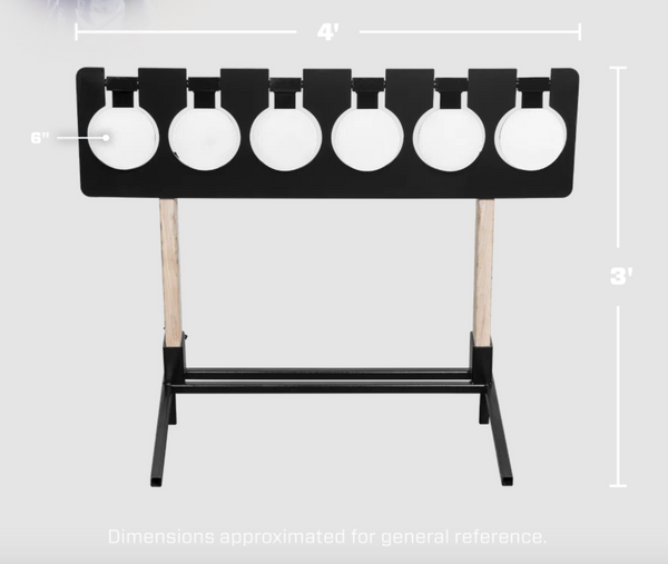 6" Portable Plate Rack For Handgun Shooting