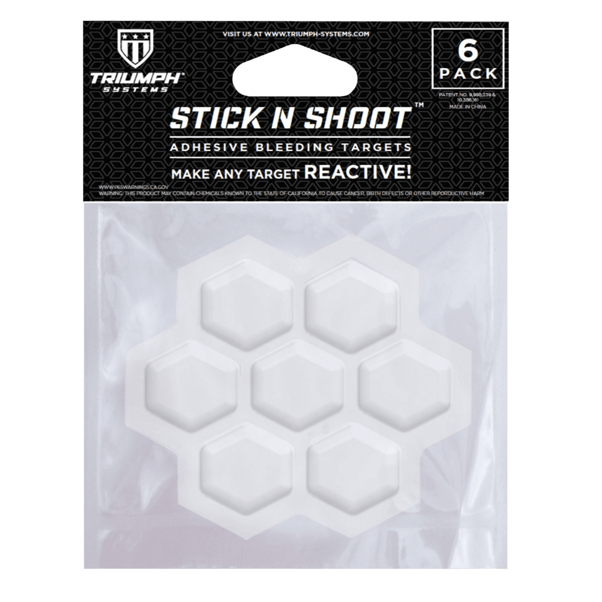 Safe Sticky Projectiles Stick N Shoot Adhesive Reactive Targets - 6PK — Targets Unlimited