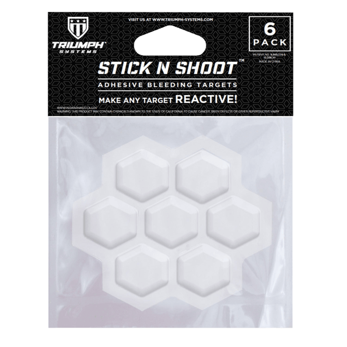 Stick N Shoot Adhesive Reactive Targets - 6PK