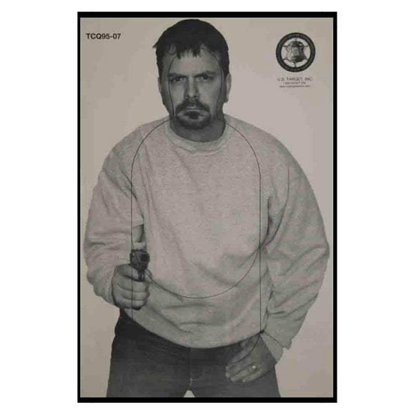 TCQ-95-07 Police Training Target w/ Center Mass | 23"x35"
