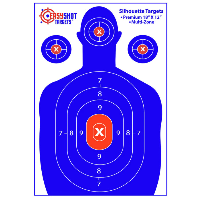EZ Shot Blue Silhouette Target | 12"x18"