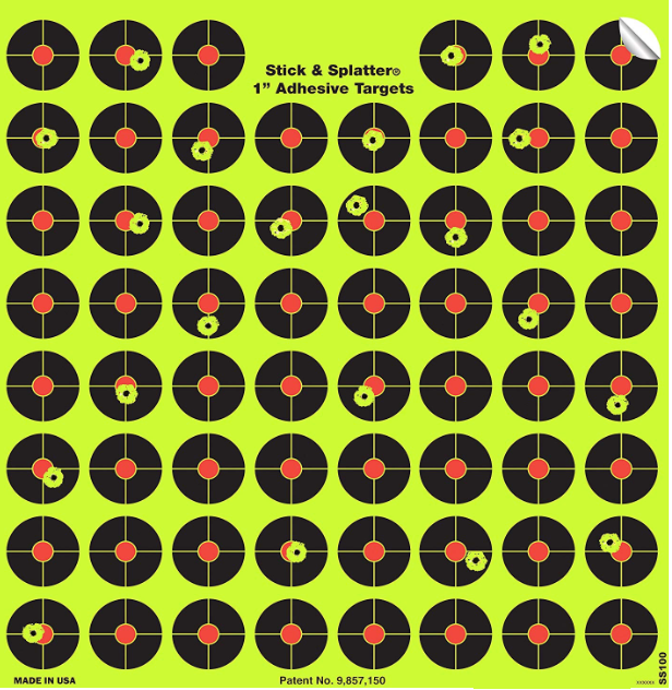 Reactive Targets - 1 inch adhesive targets (62 per sheet)