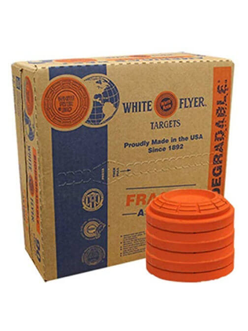 White flyer clay targets