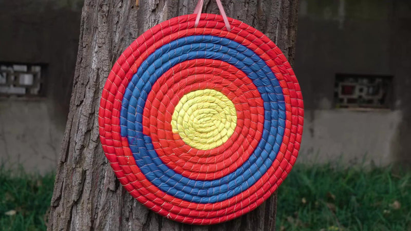 Traditional Archery Target 3 Layers 20 inchs Solid Straw Target Hand-Made Arrow Target review video